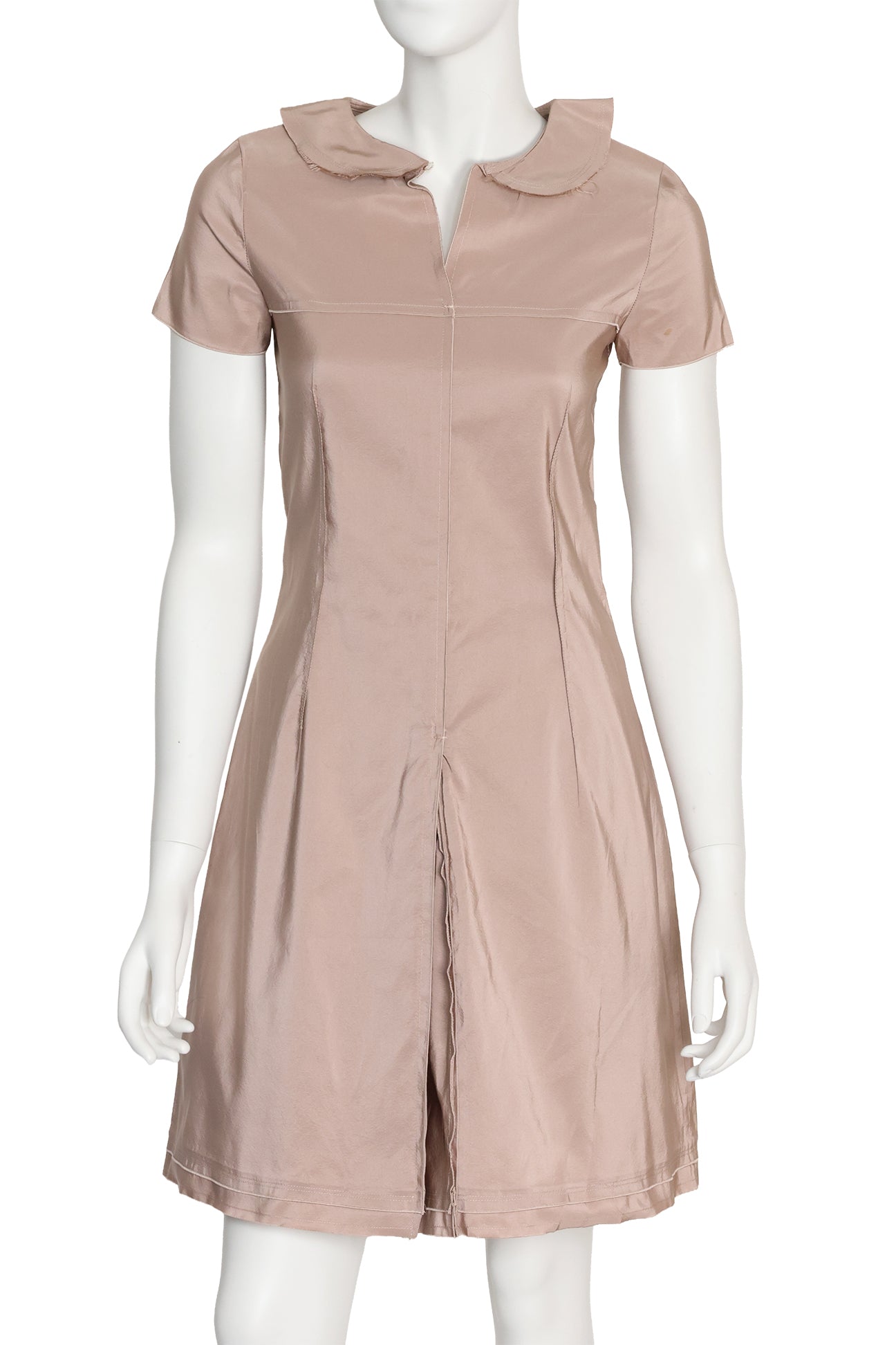 JIL SANDER NAVY - A 'DUNE' SHORT SLEEVE DRESS