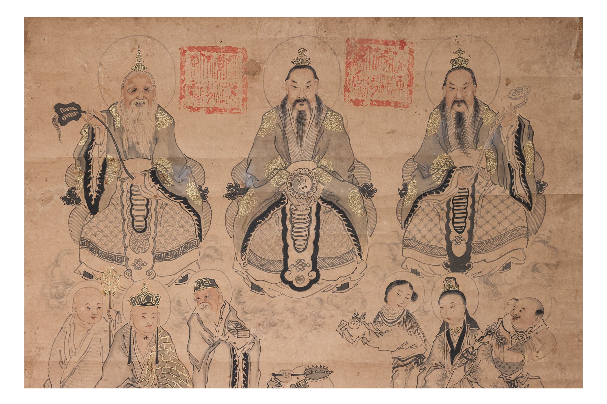 CHINESE SCHOOL (19TH CENTURY) - TAOIST FIGURES