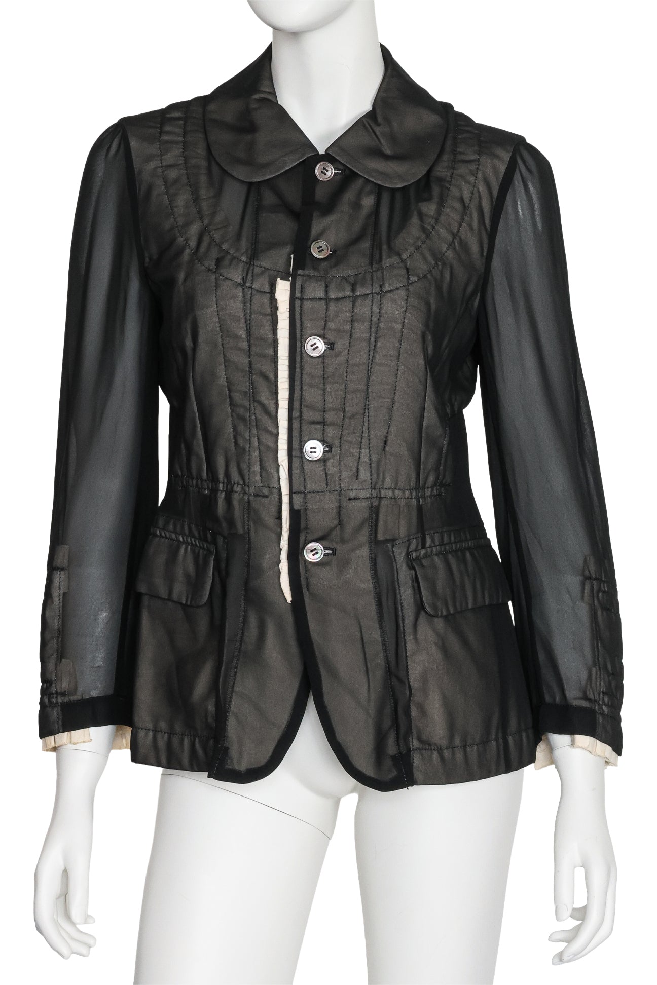 COMME DES GARÇONS - A SHEER PADDED COAT