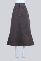 RICK OWENS - A STROBE '22 DENIM GODET SKIRT