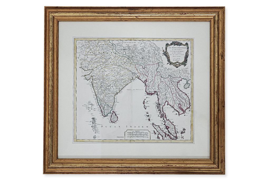 A 1779 ITALIAN MAP OF INDIA, THAILAND, VIETNAM AND MALAYSIA