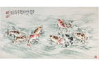 CI JINGXIANG (CHINESE, 1906-2007) - KOI FISH IN POND (1995)