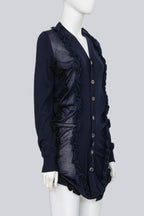 JUNYA WATANABE COMME DES GARCONS - A 2006 NAVY BLUE AND BLACK CARDIGAN