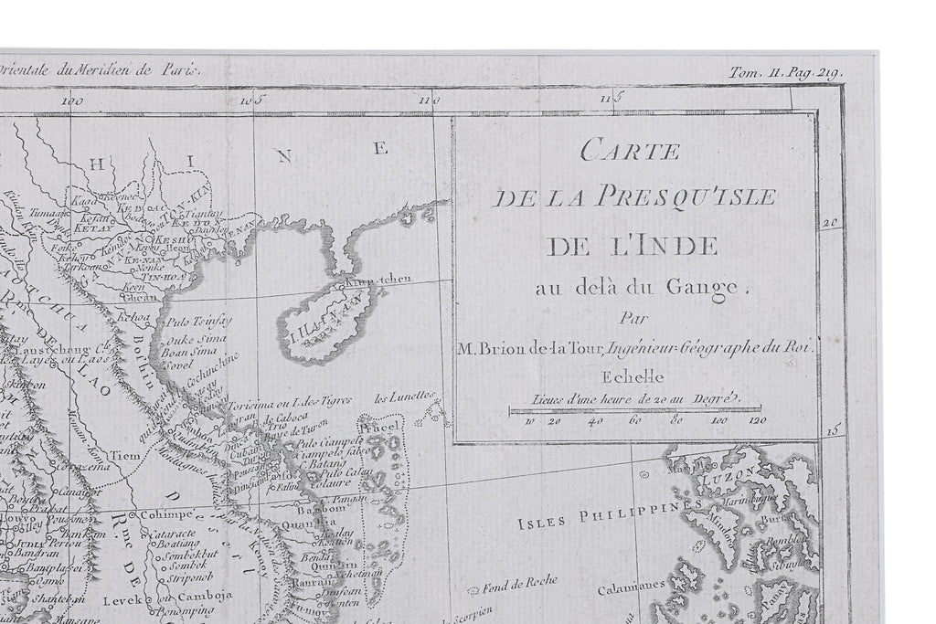 A 1779 FRENCH MAP OF THAILAND, MALAYSIA AND VIETNAM