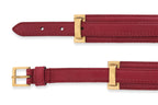 ALEXANDER MCQUEEN - A BURGUNDY LEATHER BELT