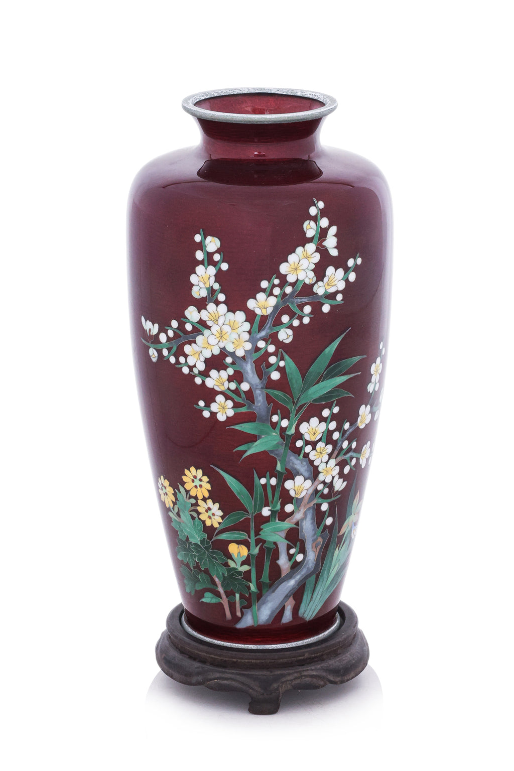 A JAPANESE CLOISONNE ENAMEL VASE