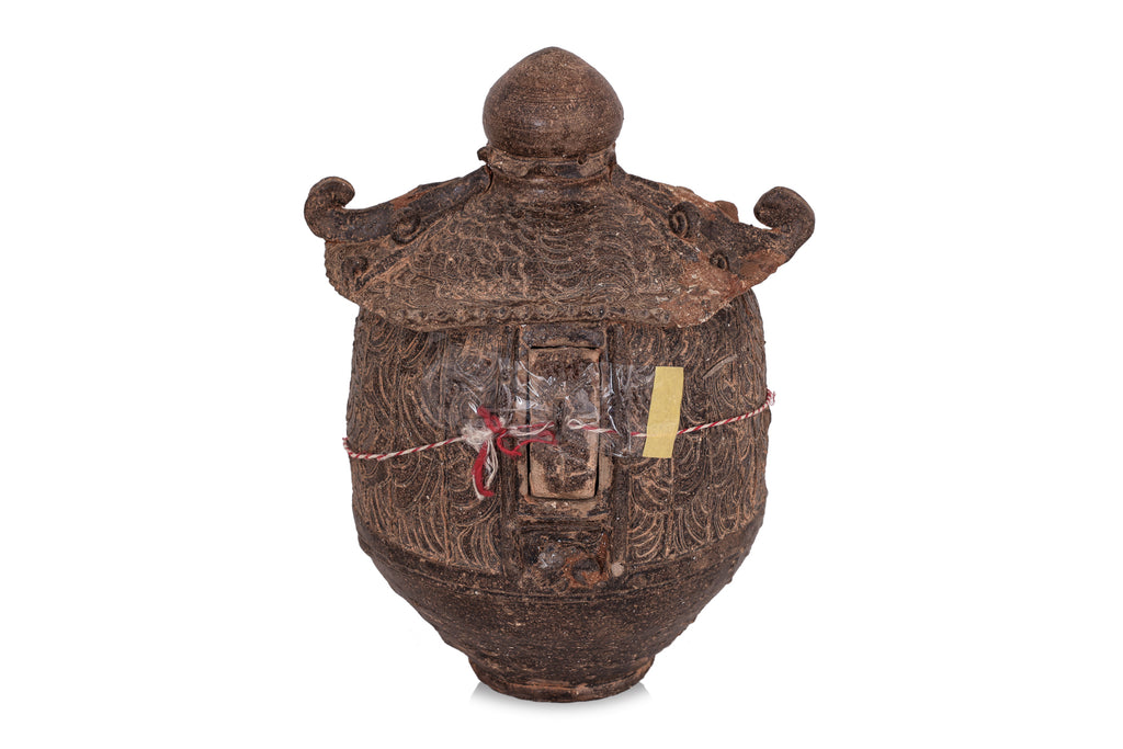 A STONEWARE GRANARY JAR