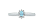 A PARAIBA TOURMALINE AND DIAMOND RING