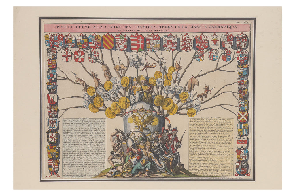TROPHEE ELEVE A LA GLOIRE DES PREMIERS HEROS... HENRI ABRAHAM CHATELAIN, 1705-1720