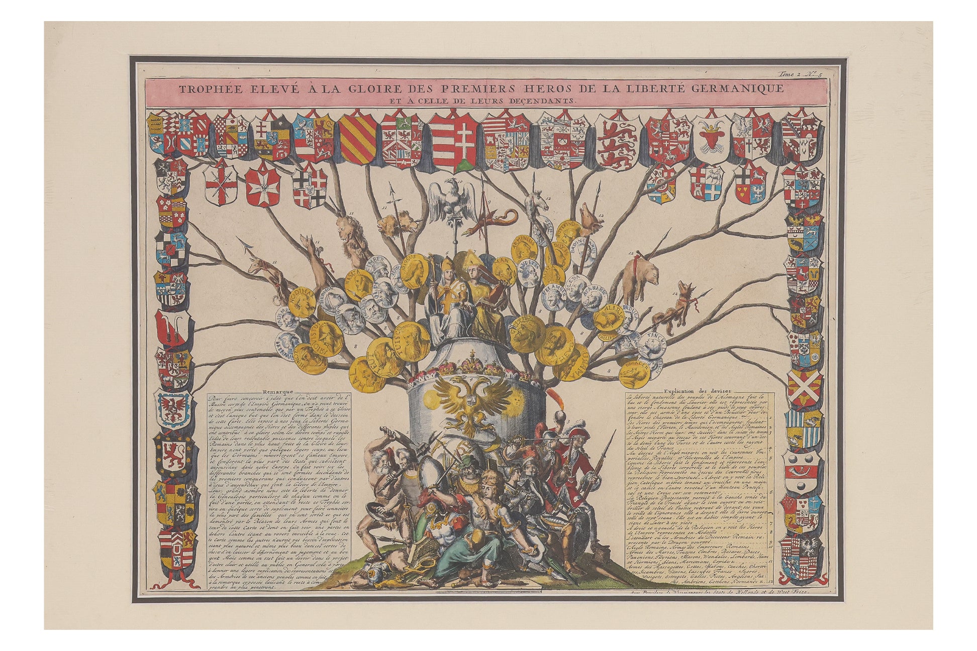 TROPHEE ELEVE A LA GLOIRE DES PREMIERS HEROS... HENRI ABRAHAM CHATELAIN, 1705-1720