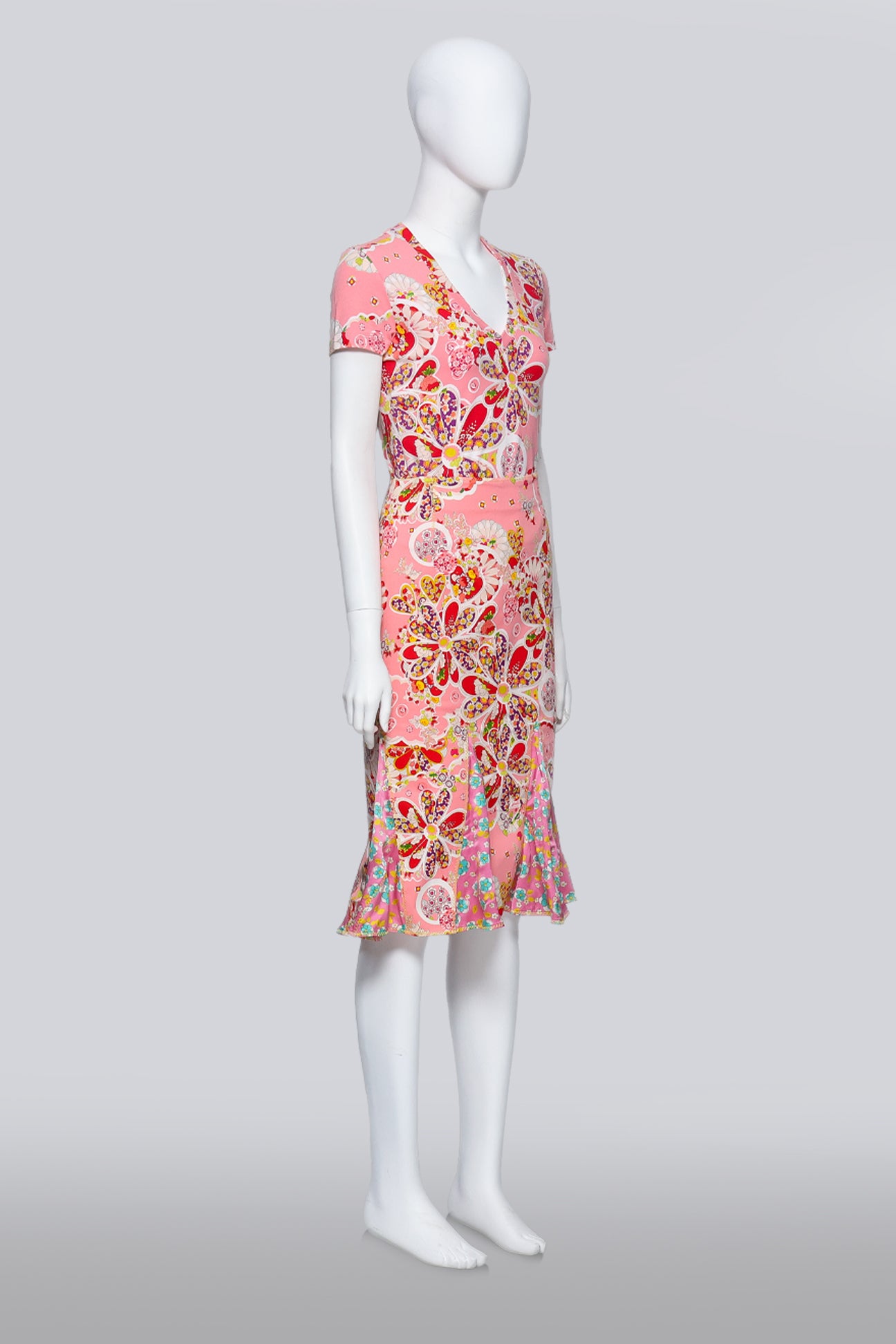 JOHN GALLIANO - A PINK FLORAL SET