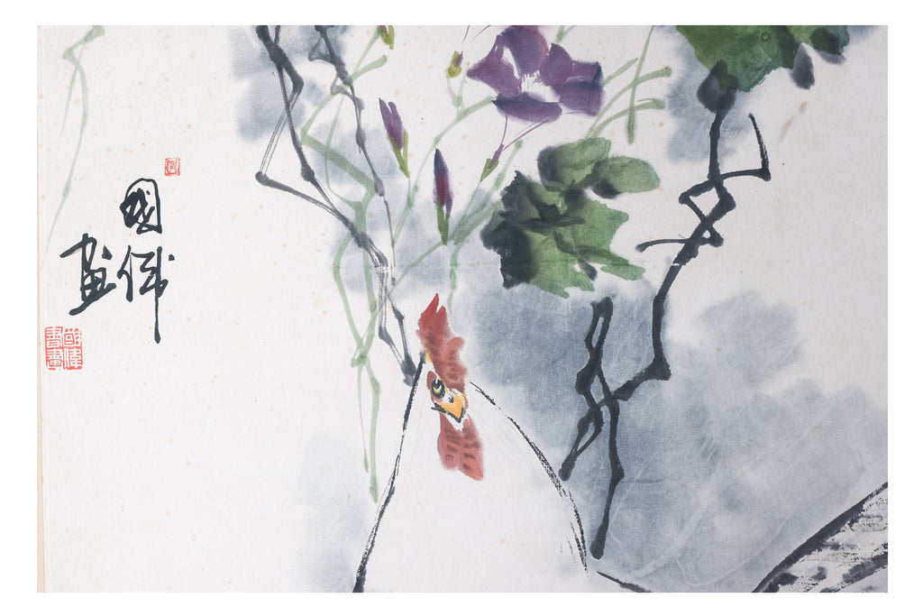 GU GUO WEI (CHINESE, 20TH CENTURY) - ROOSTERS