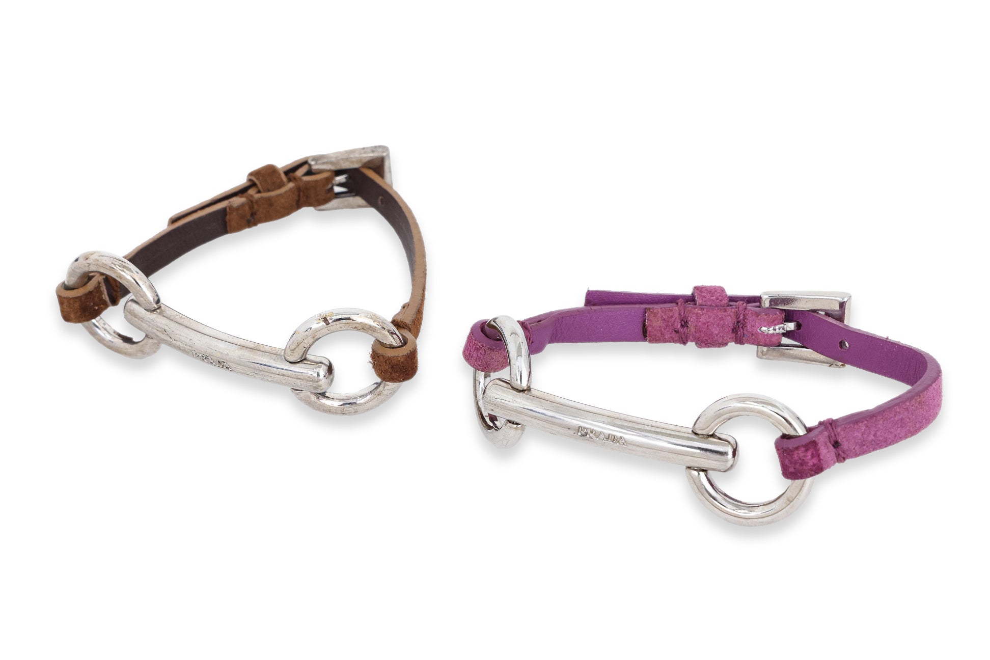 PRADA - TWO 'HORSE BIT' BRACELETS (1)