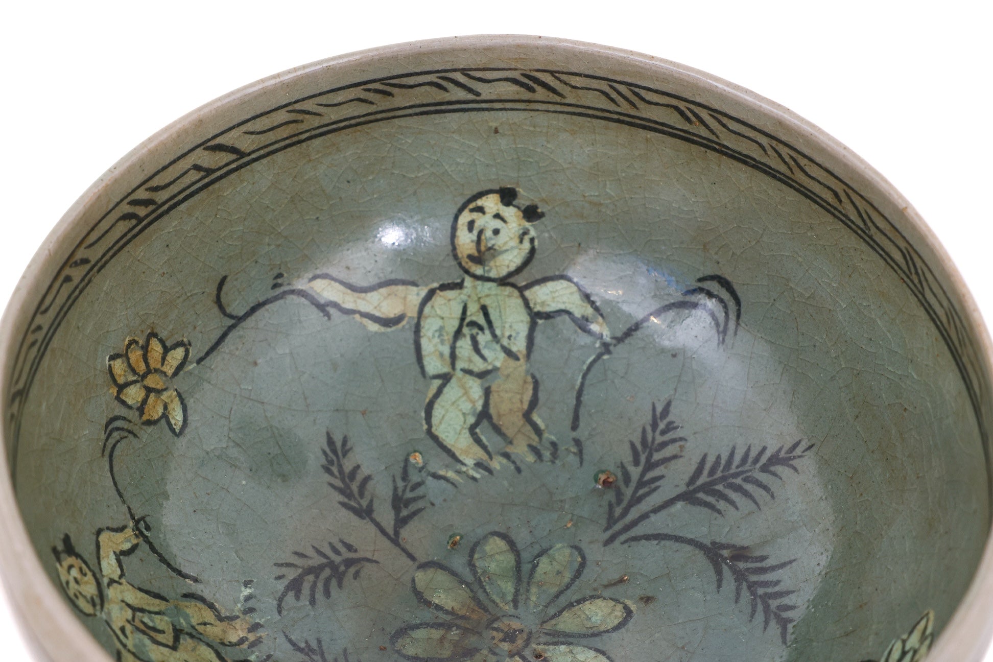A KOREAN INLAID CELADON BOWL