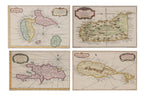 A GROUP OF FOUR MAPS OF THE CARIBBEAN, ABBE PREVOST, C. 1746-1780