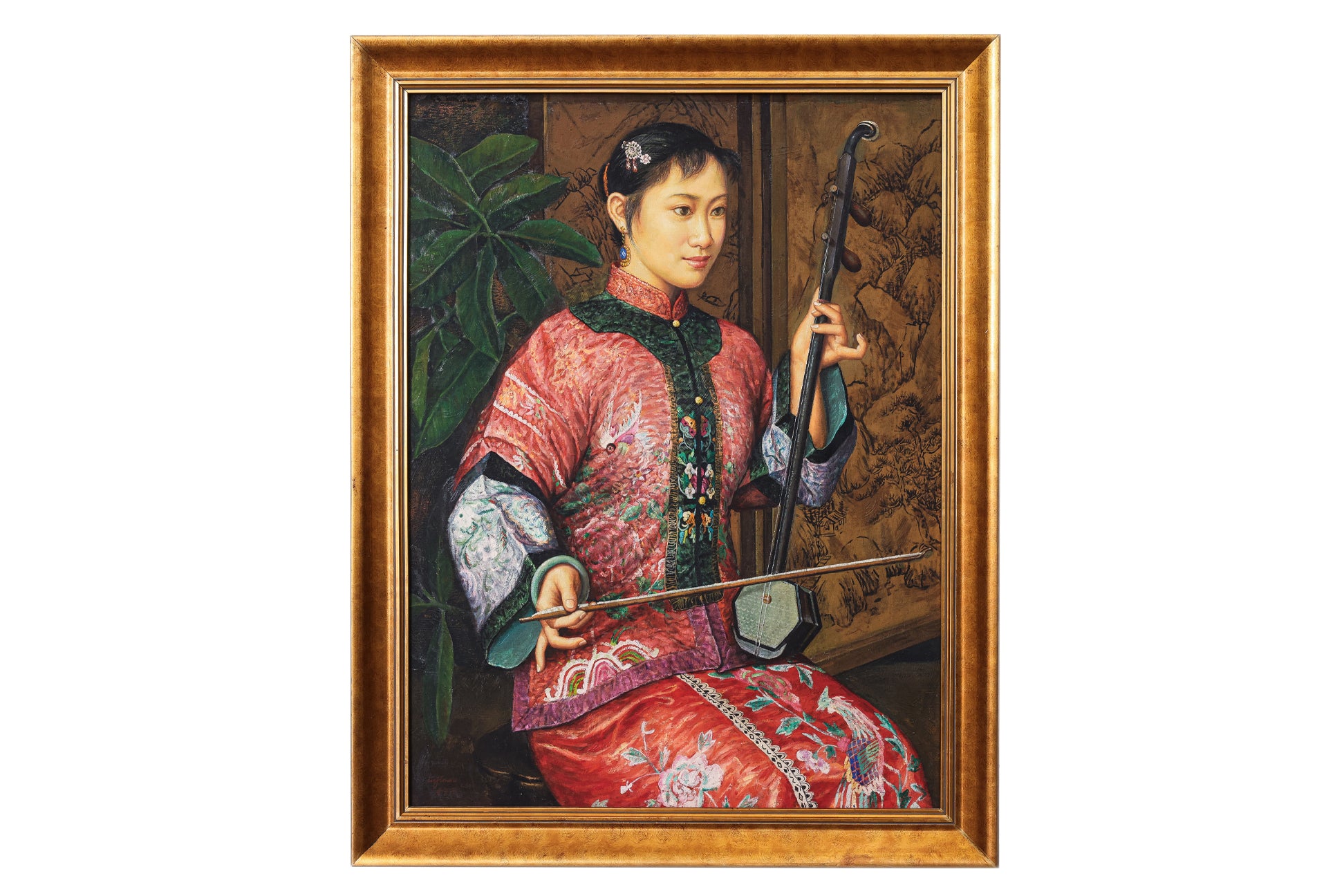 LIN JIN WU (CHINESE, 20TH CENTURY) - WOMAN PLAYING THE ERHU, 2006