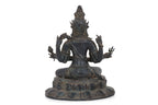 A BRONZE MODEL OF SEATED SHIVA