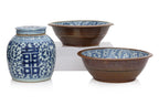 A GROUP OF THREE CHINESE 'SWEET PEA' CERAMICS