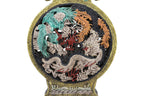 AN OPENWORK DRAGON AND PHOENIX BISCUIT PORCELAIN MOON FLASK