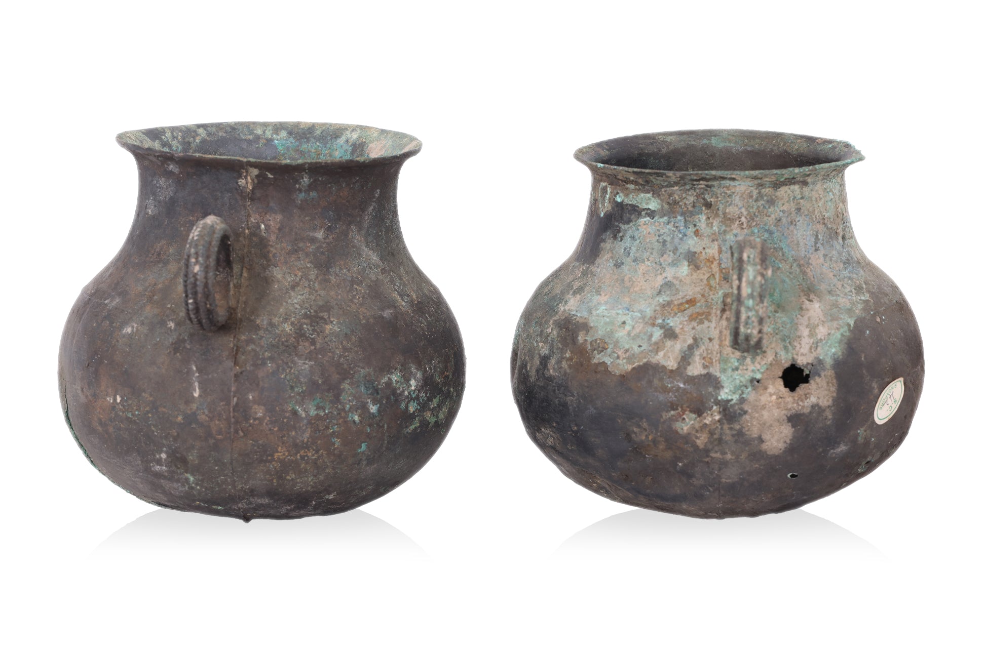 TWO BRONZE FOOD VESSELS, MOU