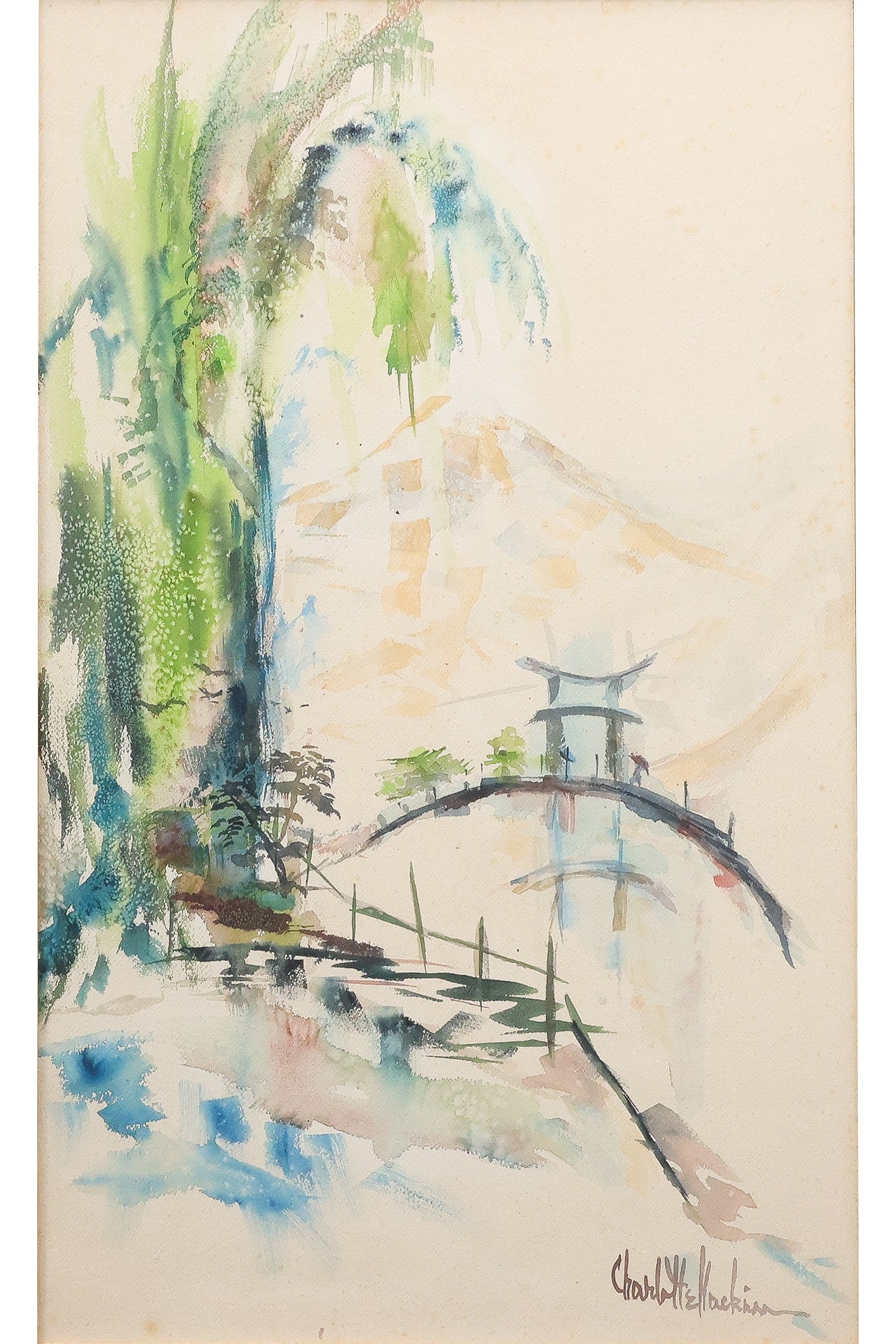 CHARLOTTE HACKIN (AMERICAN, XX/XXI) - BRIDGE WITH BAMBOO