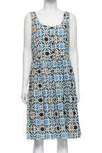 PRADA - A SLEEVELESS MOSIAC PRINT DRESS