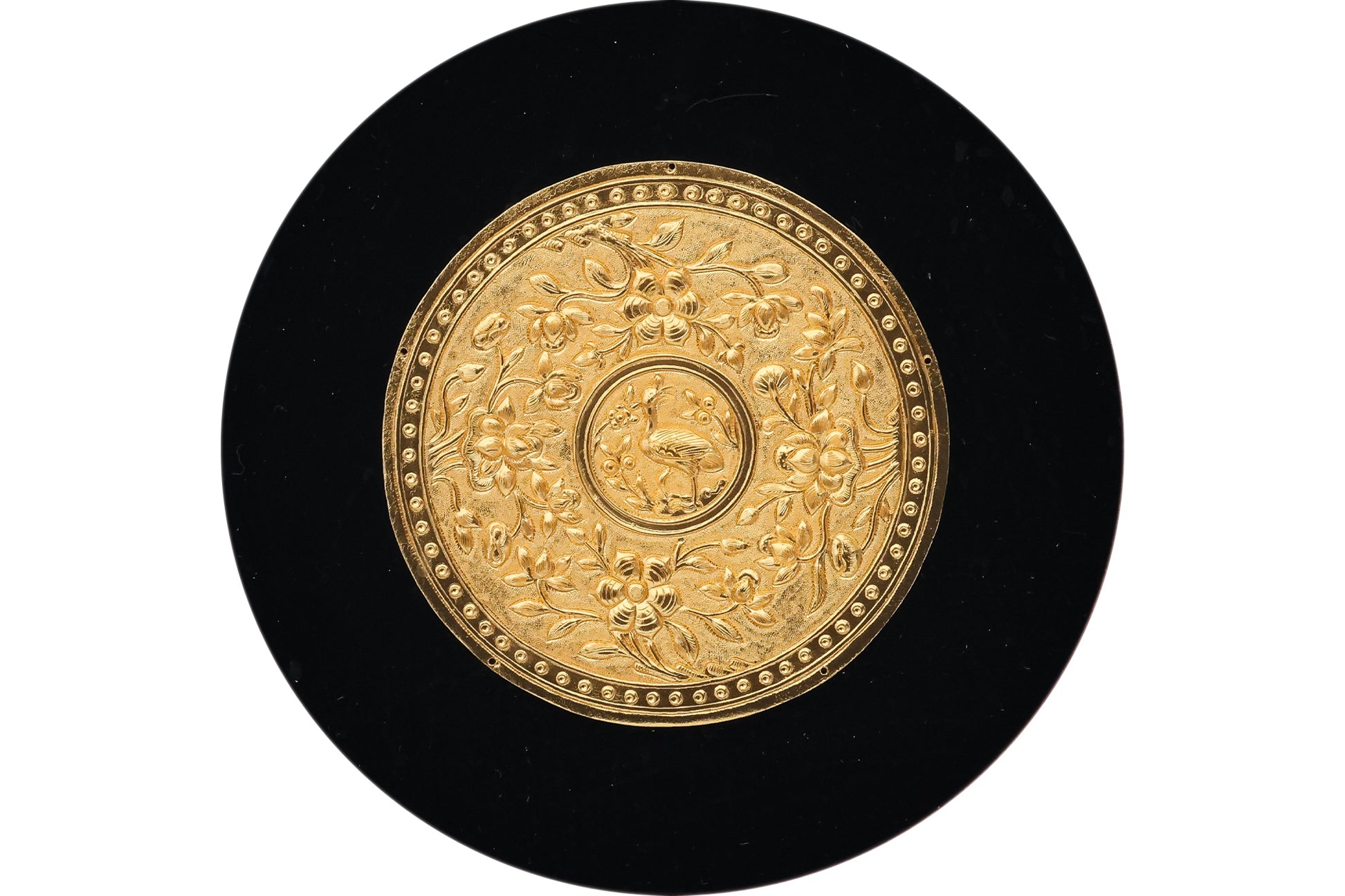 TWO RISIS PERANAKAN STYLE GOLD PLATED PILLOW ENDS