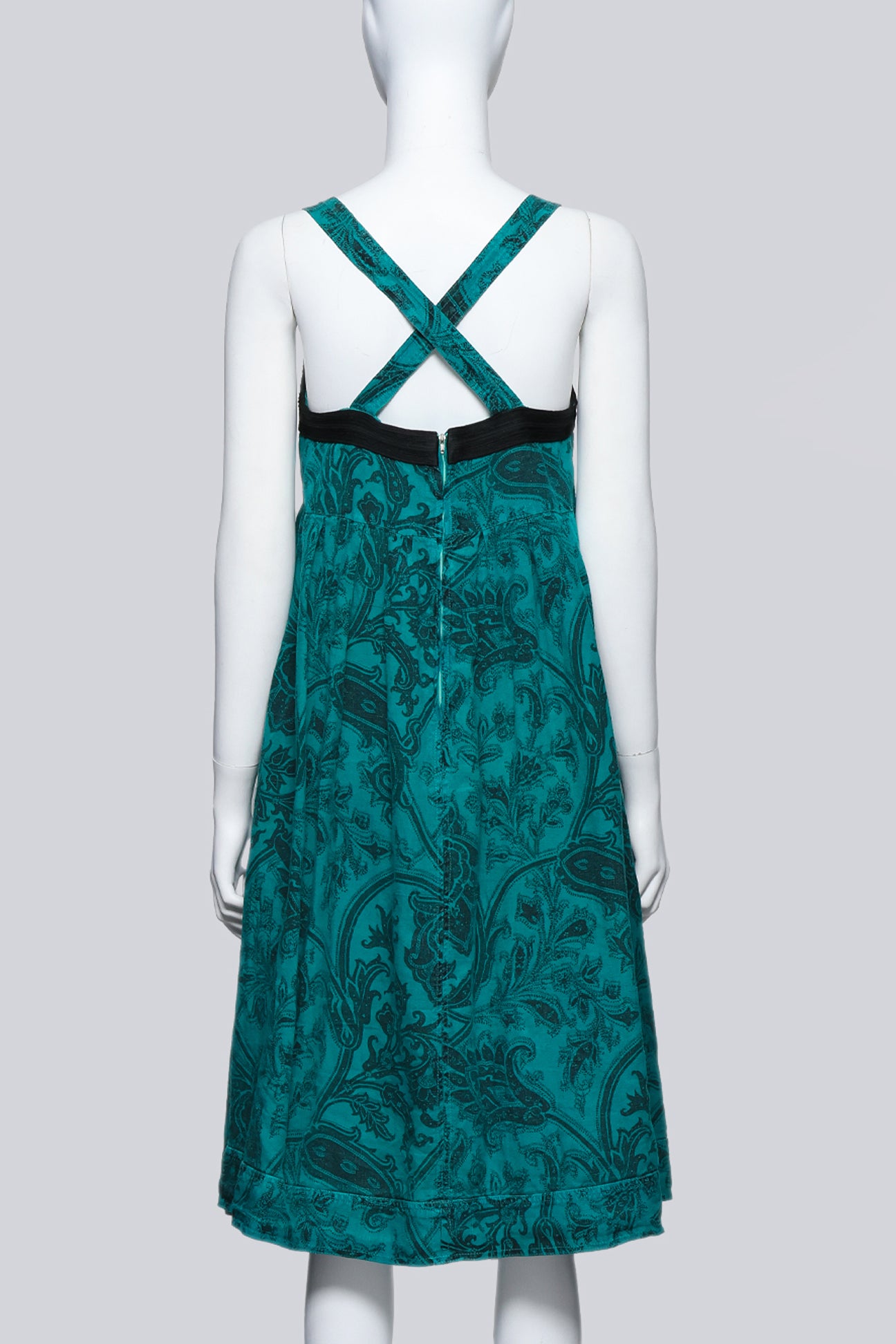 ETRO - A TURQUOISE JACQUARD DRESS