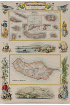 TWO LITHOGRAPHS OF DUTCH POSSESSIONS AND PORTUGUESE ISLANDS, FULLARTON & CO, C. 1860-69