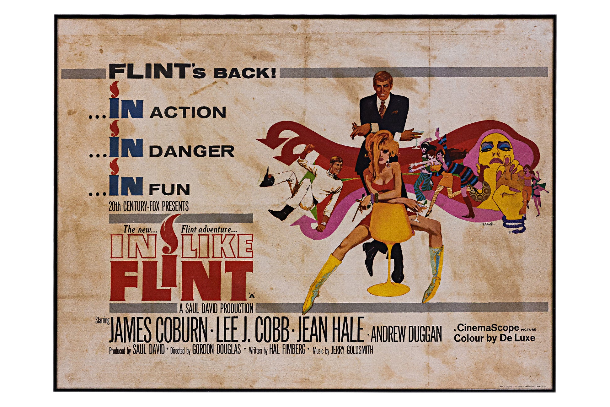 IN LIKE FLINT (1967) - UK QUAD POSTER