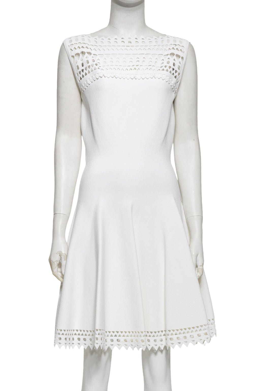 ALAÏA - A CUTOUT TRIM MINI DRESS