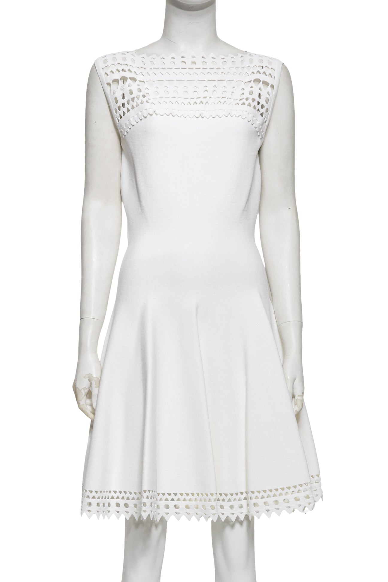 ALAÏA - A CUTOUT TRIM MINI DRESS