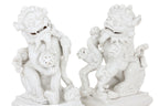 A GROUP OF THREE BLANC DE CHINE PORCELAIN FIGURES