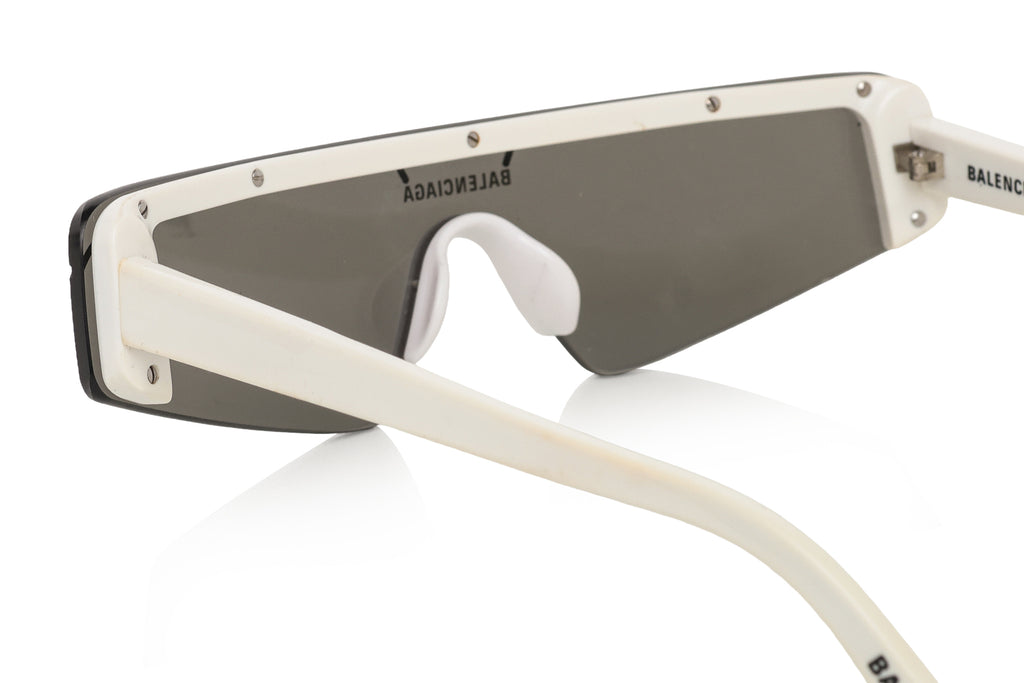 BALENCIAGA & LOEWE - TWO PAIRS OF MIRRORED VISOR SUNGLASSES