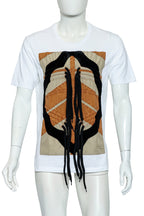 CRAIG GREEN - A WHITE PATCHWORK APPLIQUÉ T-SHIRT