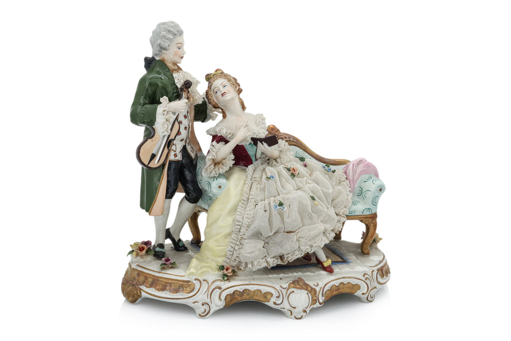 A GROUP OF THREE GERMAN PORCELAIN FIGURAL GROUPS