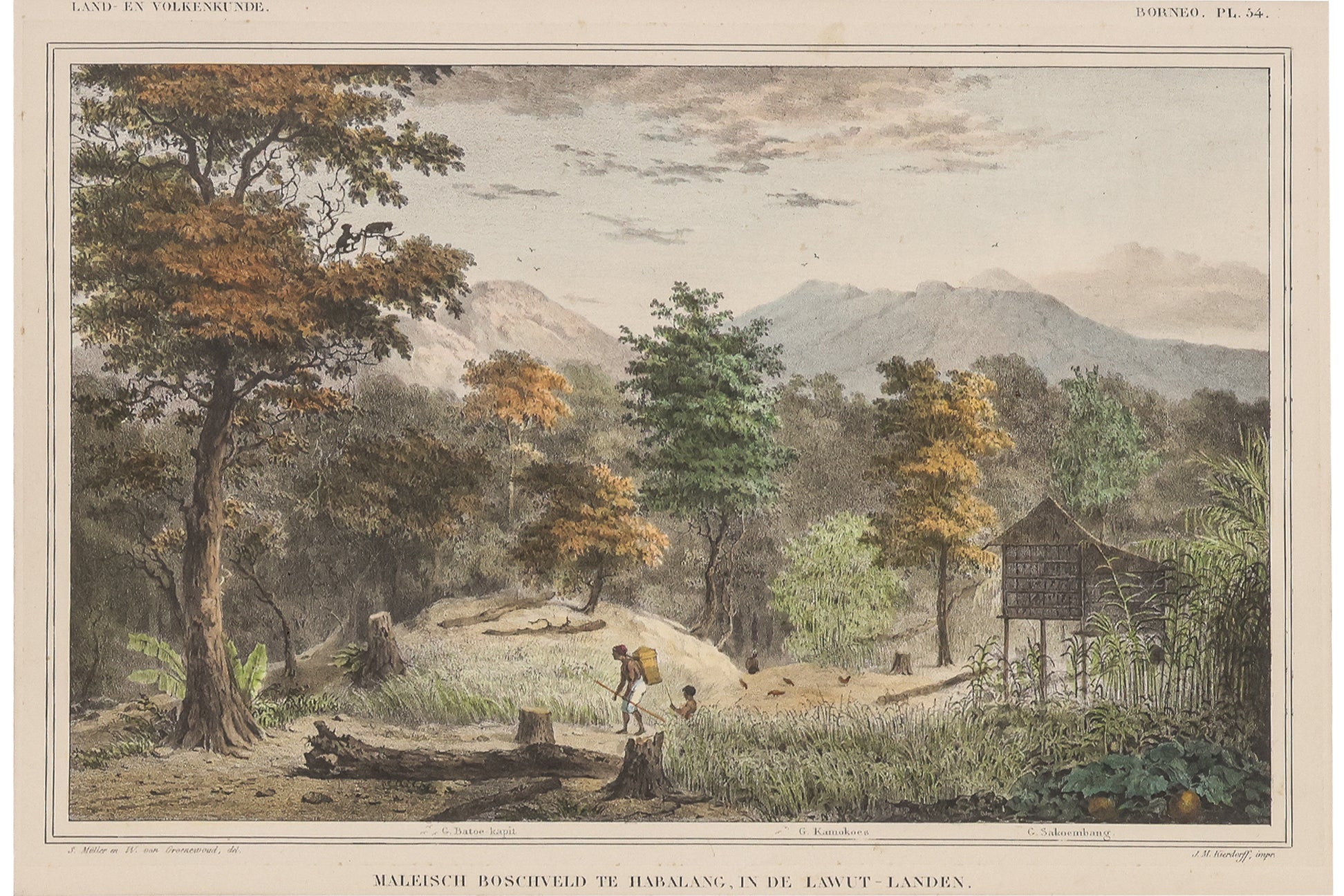 THREE ENGRAVINGS OF BORNEO, WILLEM JOHANNES GORDON, 1839-47