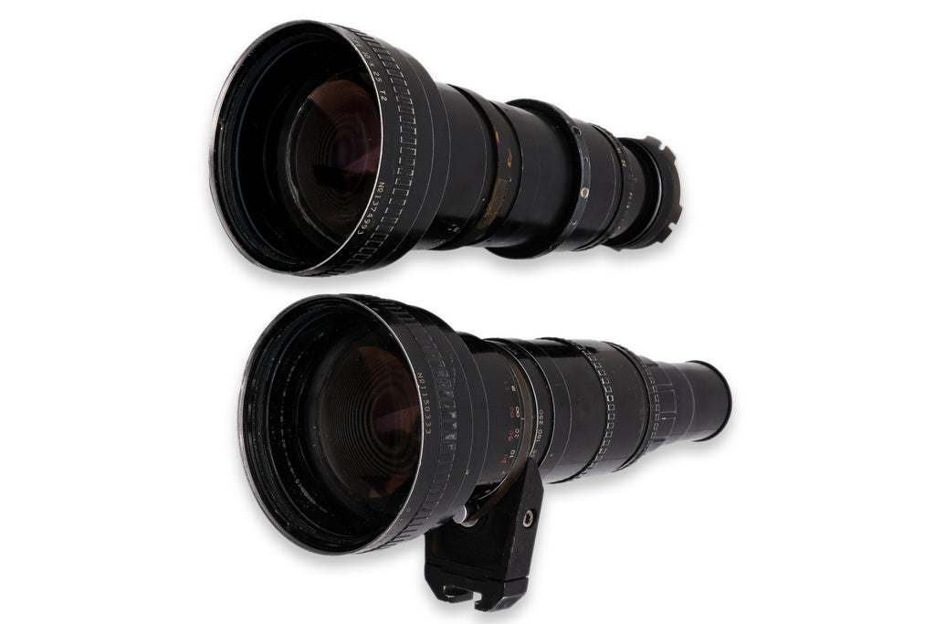 TWO ANGENIEUX 25-250MM F/3.2 FILM CAMERA LENSES