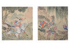 A SET OF FOUR 'THREE KINGDOMS' PAINTINGS