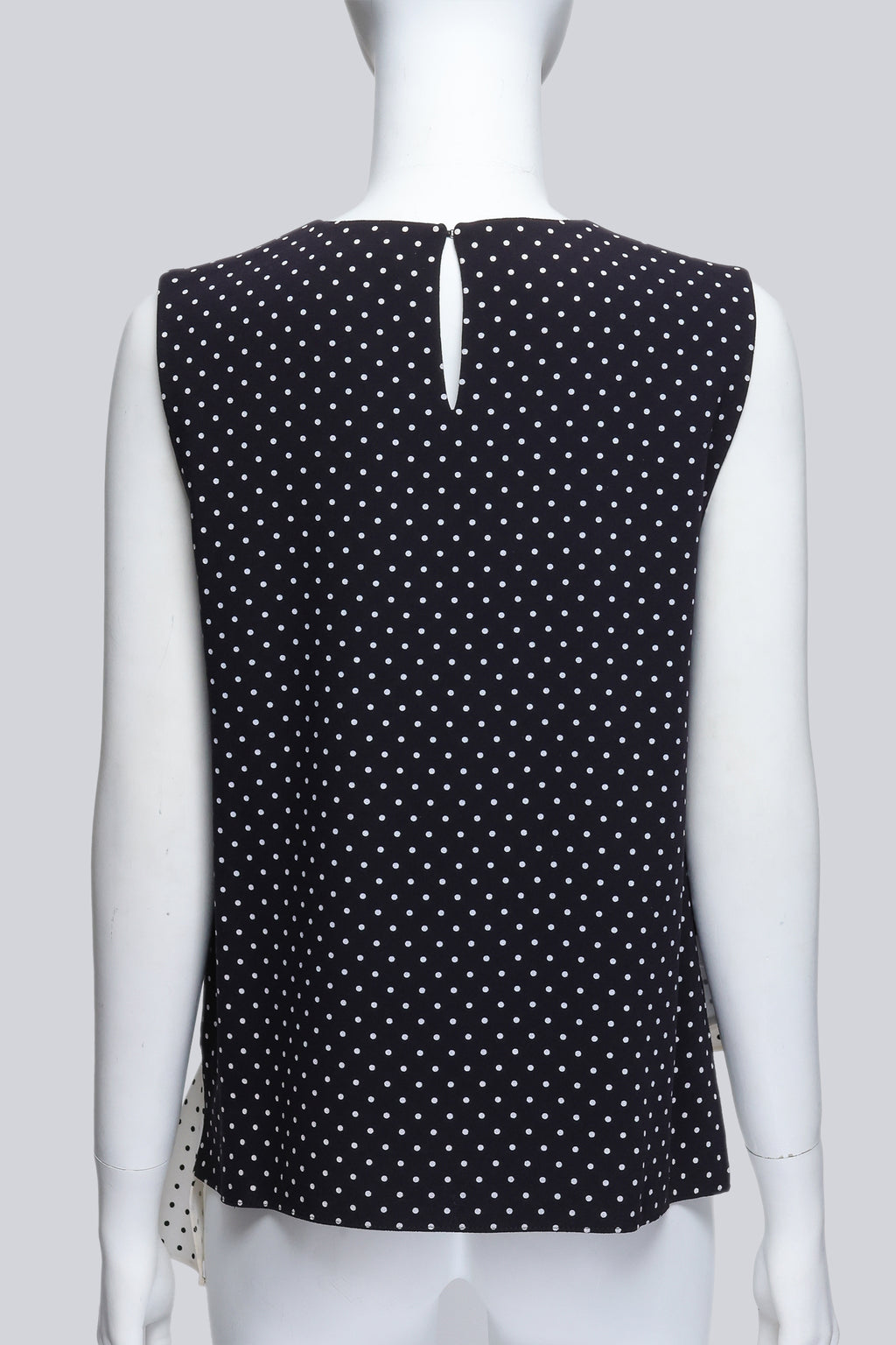 J.W.ANDERSON - A BLACK AND WHITE POLKA DOT RUFFLED TOP