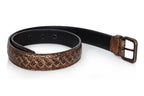 BOTTEGA VENETA - A METALLIC LEATHER BELT