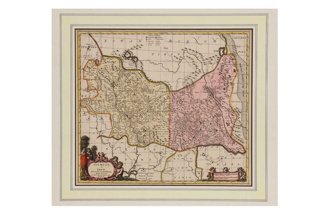 SUCHUEN ET XENSI PROVINCAE SEU PRAEFECTURAE..., SCHENK & VALCK AFTER JANSSONIUS, 1686