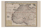 CARTE DE LA BARBARIE, NIGRITIE, ET DE LA GUINEE... HENRI ABRAHAM CHATELAIN, C. 1705-1739