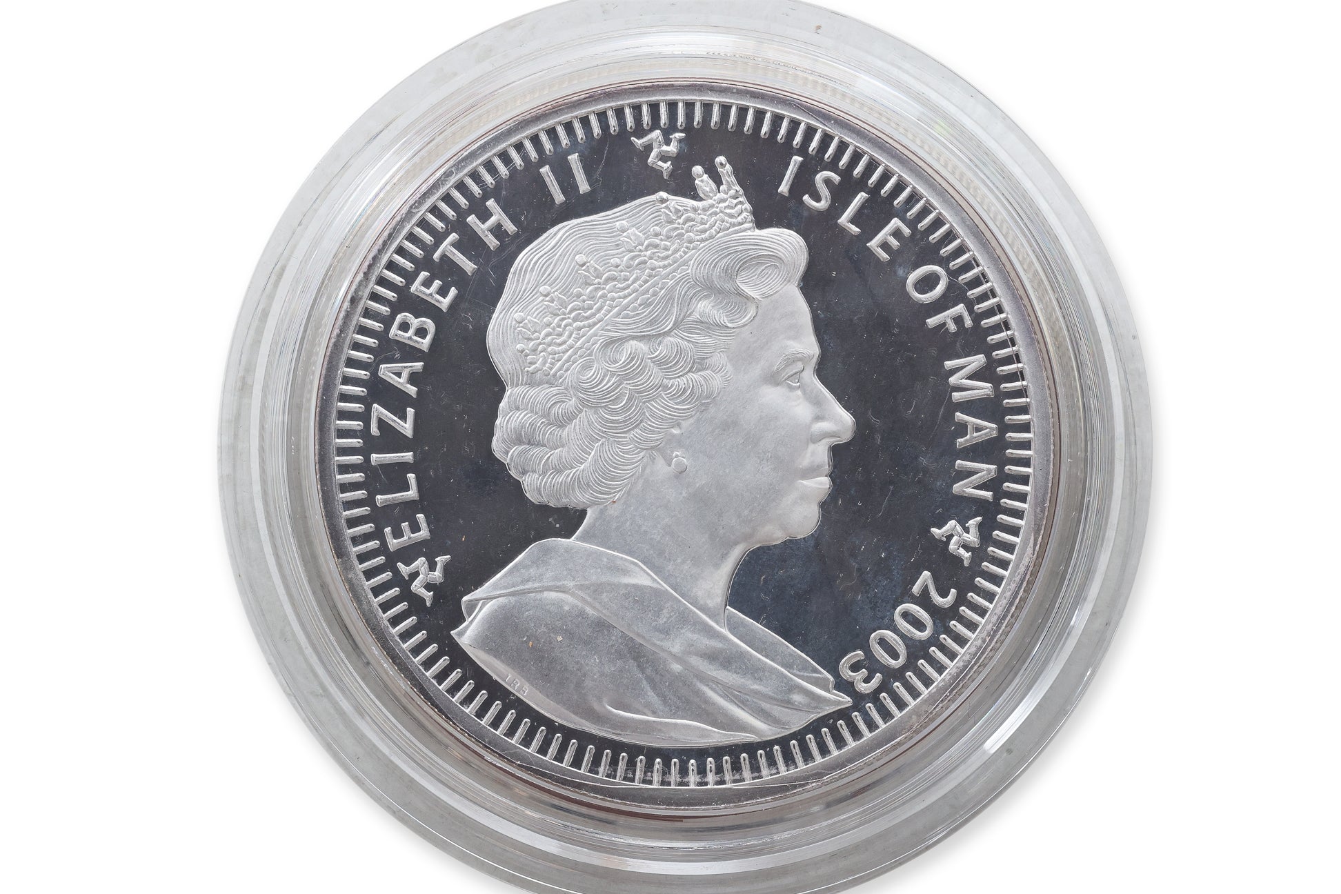 GREAT BRITAIN, ISLE OF MAN, 2003, 130 CROWNS, 400TH ANNIVERSARY OF QUEEN ELIZABETH, 4KG SILVER COIN