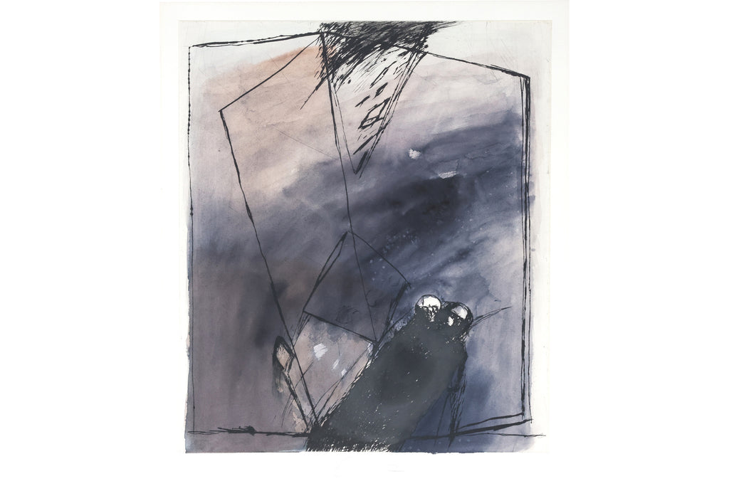 HEINZ EGGER (SWISS, B.1937) - BLUE ABSTRACT, 1987 (3)