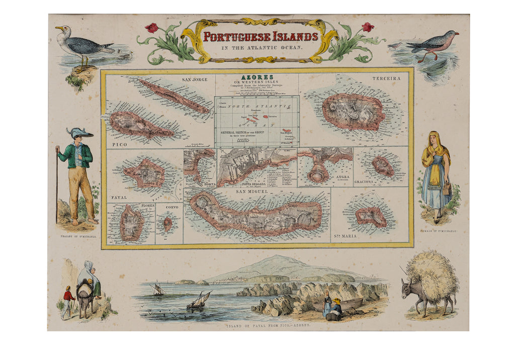 TWO LITHOGRAPHS OF DUTCH POSSESSIONS AND PORTUGUESE ISLANDS, FULLARTON & CO, C. 1860-69
