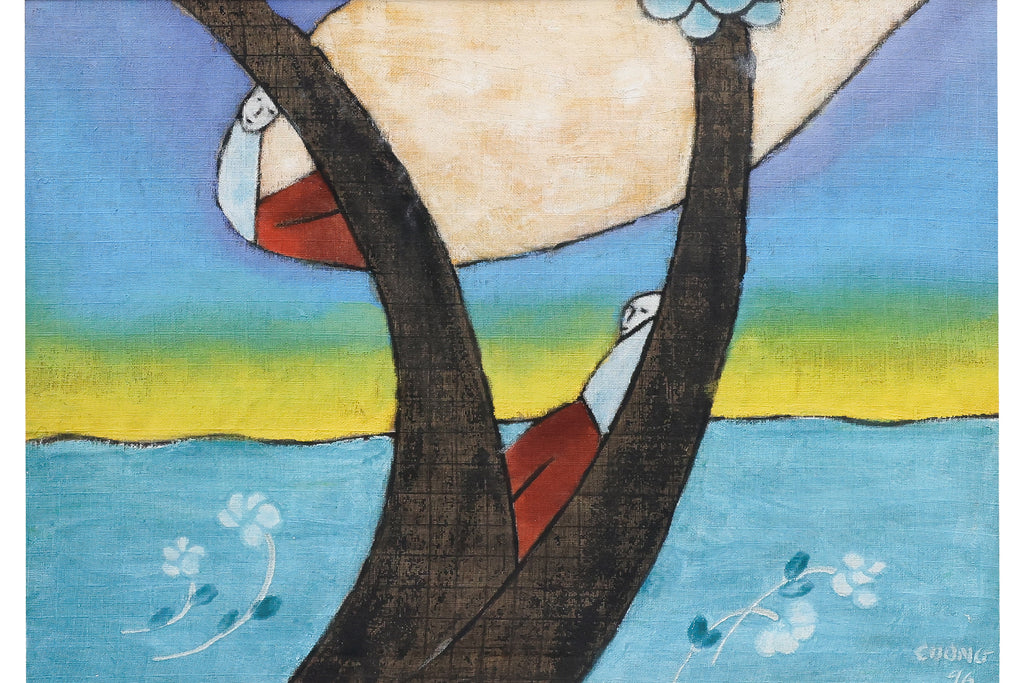 LE THIET CUONG (VIETNAMESE, B. 1962) - BIRD & TREE WITH MAN