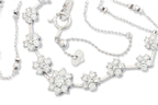 A DIAMOND 'FLOWER' CLUSTER NECKLACE