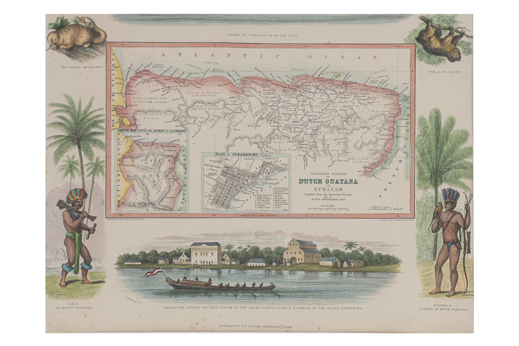 TWO LITHOGRAPHS OF DUTCH POSSESSIONS AND PORTUGUESE ISLANDS, FULLARTON & CO, C. 1860-69