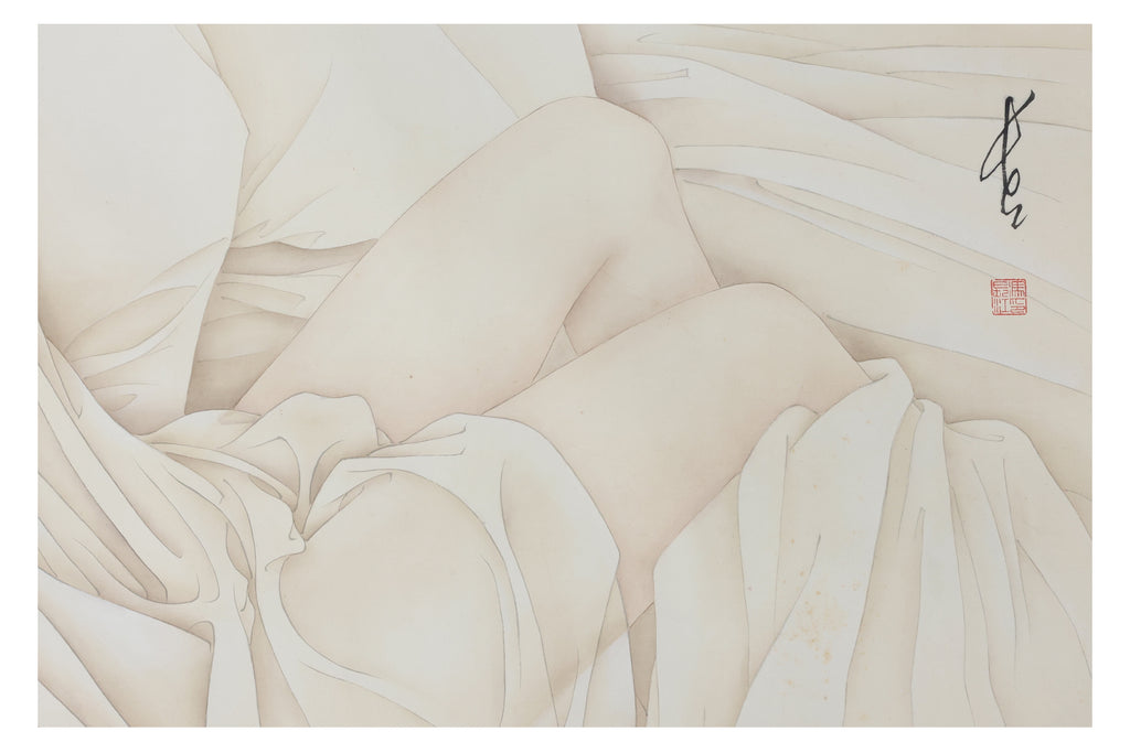 FENG CHANGJIANG (B.1943) - PORTRAIT OF A RECLINING LADY